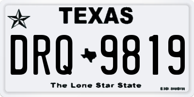 TX license plate DRQ9819
