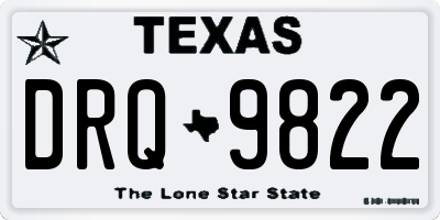TX license plate DRQ9822