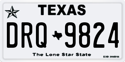 TX license plate DRQ9824
