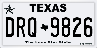 TX license plate DRQ9826