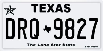 TX license plate DRQ9827