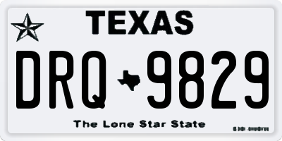 TX license plate DRQ9829