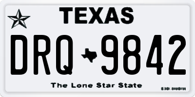 TX license plate DRQ9842