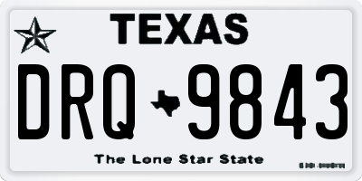 TX license plate DRQ9843