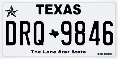 TX license plate DRQ9846