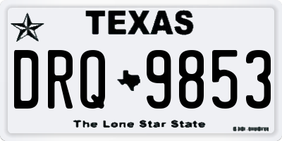 TX license plate DRQ9853