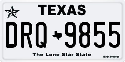 TX license plate DRQ9855