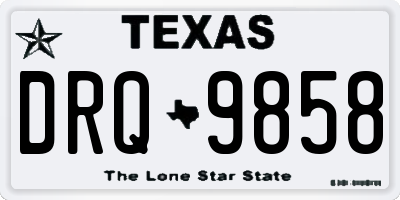 TX license plate DRQ9858