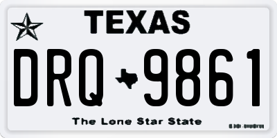 TX license plate DRQ9861