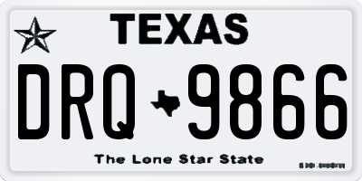 TX license plate DRQ9866