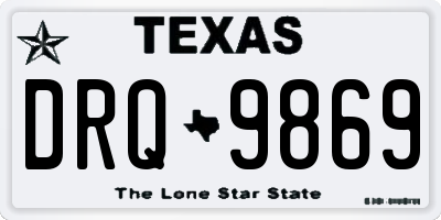 TX license plate DRQ9869