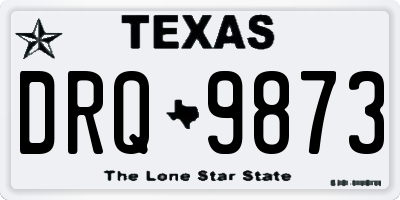 TX license plate DRQ9873