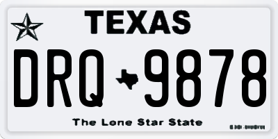 TX license plate DRQ9878