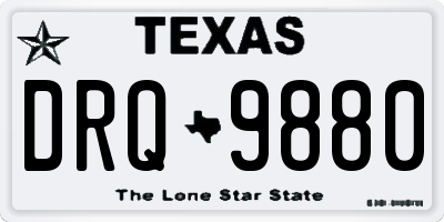 TX license plate DRQ9880