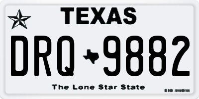 TX license plate DRQ9882