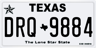 TX license plate DRQ9884