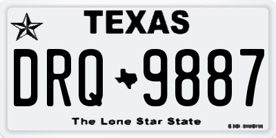 TX license plate DRQ9887