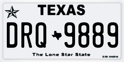 TX license plate DRQ9889