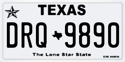 TX license plate DRQ9890