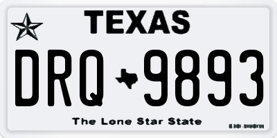 TX license plate DRQ9893