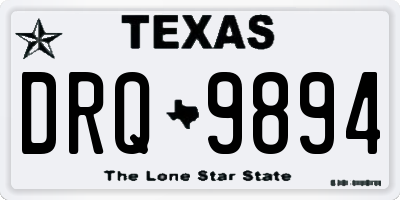 TX license plate DRQ9894