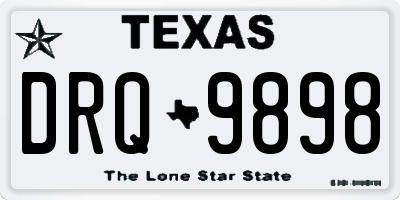 TX license plate DRQ9898