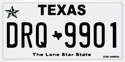 TX license plate DRQ9901