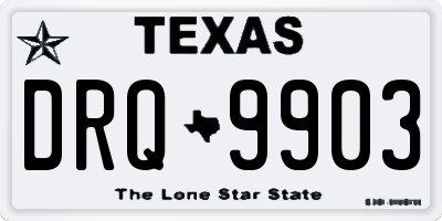 TX license plate DRQ9903