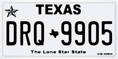 TX license plate DRQ9905