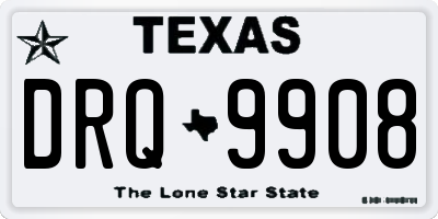 TX license plate DRQ9908