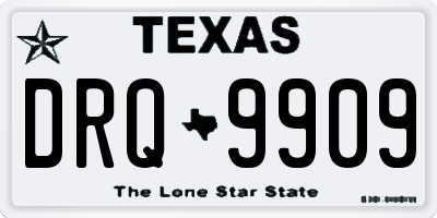 TX license plate DRQ9909