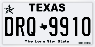 TX license plate DRQ9910
