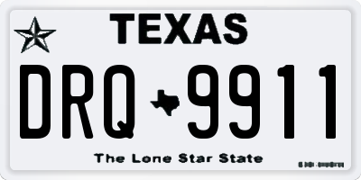 TX license plate DRQ9911