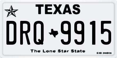 TX license plate DRQ9915