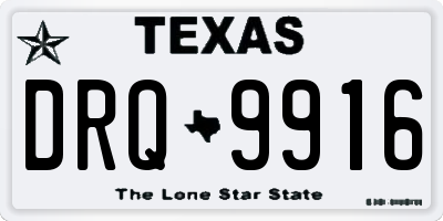 TX license plate DRQ9916