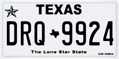 TX license plate DRQ9924