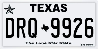 TX license plate DRQ9926