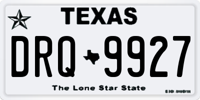 TX license plate DRQ9927