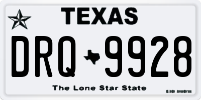 TX license plate DRQ9928