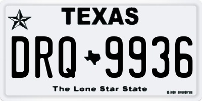 TX license plate DRQ9936