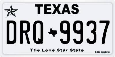 TX license plate DRQ9937