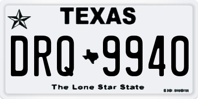 TX license plate DRQ9940