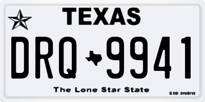 TX license plate DRQ9941