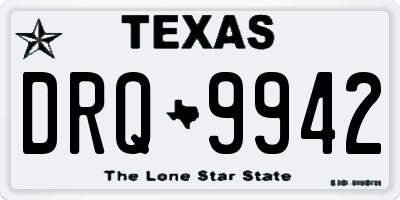 TX license plate DRQ9942