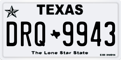 TX license plate DRQ9943