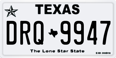 TX license plate DRQ9947