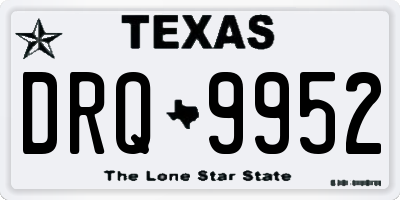 TX license plate DRQ9952
