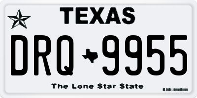 TX license plate DRQ9955
