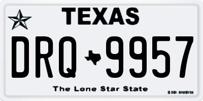 TX license plate DRQ9957
