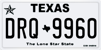 TX license plate DRQ9960
